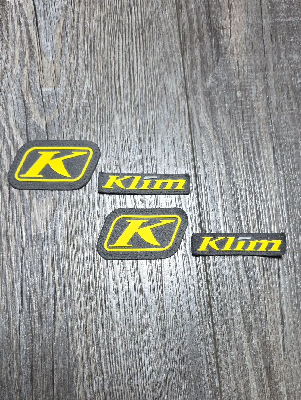 Klim Salveged Yellow Logo Replacememt Patches 4pc Set